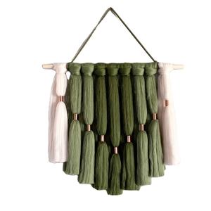 Macramé moderno para colgar en la pared Color maravilloso textil hecho a mano artesanía vietnamita decoración del hogar Decoración de pared al por mayor inauguración de la casa - Product Image 1