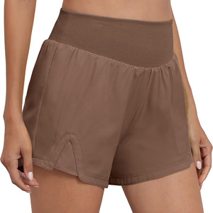 Pantalones cortos elásticos deportivos de secado rápido para correr de doble capa de color transpirable de cintura alta para mujer 2026 - Product Image 3