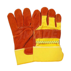 Gants de travail gréeur canadiens Gants de sécurité pour le travail à la paume en cuir fendu de vache - Product Image 6