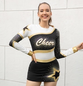 เครื่องแบบเชียร์ลีดเดอร์ของผู้หญิงแขนยาวแบบซับลิเมชันเต็มสีและขนาดสั่งได้ - Product Image 5
