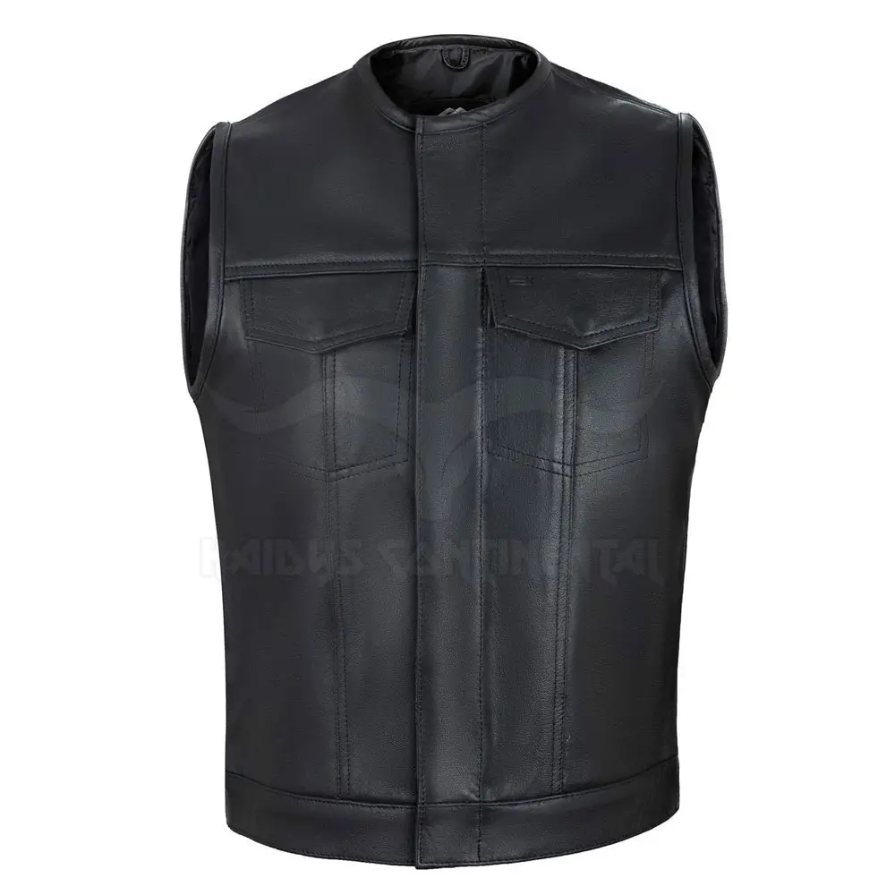 Top Selling Winter Wear Leather Vest Trending Wholesale Custom Street Wear Cowboy Leather Vest