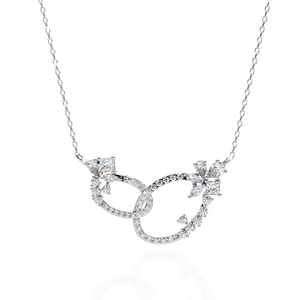 Hermoso Collar para Dama en Oro de 18k con Diamante Cultivado en Laboratorio, Elegantes Collares de Diamantes - Product Image 3