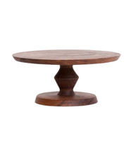 Support à gâteau en bois de style élégant avec couvercle en verre, support d'exposition en acacia, à un étage, accessoires de pâtisserie, mariage, fête, événement