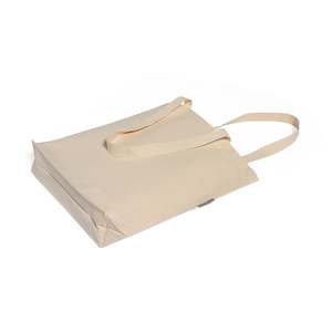 Organic Cotton Grocery Tote <b>Bags</b> with Gusset 12oz Thick Durable <b>Medium</b> Size Beach <b>Bag</b> for Food Advertising Letter Pattern OR210 - Product Image 6