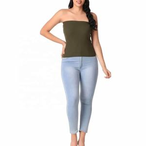 tube <b>tops</b> <b>women</b> with logo/ cotton tube <b>tops</b> <b>women</b> use of best quality fabric for hot sale - Product Image 4