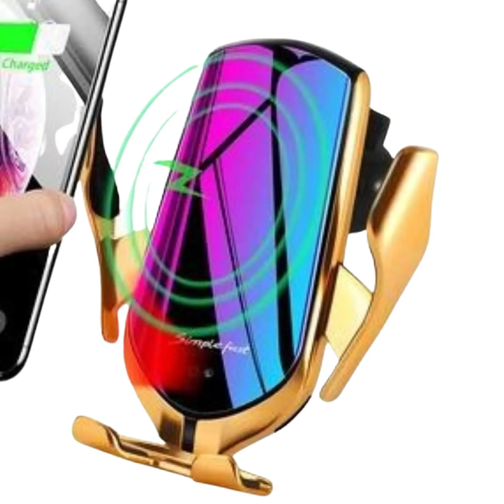 EUROPEAN COMPANY STOCK - Wireless Car Phone Charger and Holder - Gold for Iphone For Samsung Galaxy Note For Huawei CE ROHS