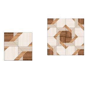 กระเบื้องปูพื้นพอร์ซเลนขัดเงาพื้นผิวไม้ออกแบบสําหรับใช้ในล็อบบี้ขนาด 40x40 ซม - Product Image 1