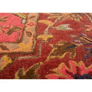 พรมขนสัตว์ผสมวิสโคสทอมือ Kasbah ลายดอกไม้สีแดงส้ม ลายทางคลาสสิก สำหรับบ้าน ห้องโถง รูปทรงสี่เหลี่ยมผืนผ้า-Top-1509(Cs-01) - Product Image 3