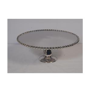 Soporte de pastel de metal de latón impreso con diseño de hoja terminada en relieve, chapado en oro de forma redonda, uso de artículos para el hogar y la fiesta - Product Image 4