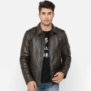 Vêtement de mode Veste en cuir pour homme Vintage Imperméable Respirant Coupe-vent Design personnalisé Cuir véritable de haute qualité Rue - Product Image 1