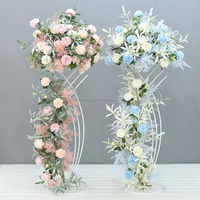 Support de fleurs de mariage en métal doré Rectangle Offre Spéciale Décoration de pièce maîtresse de table de fête de mariage