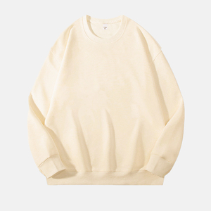 Sweat-shirt à col ras du cou de couleur unie personnalisé pour hommes, sweats à capuche à manches longues avec épaules tombantes et poche 320G M-5XL mode - Product Image 1