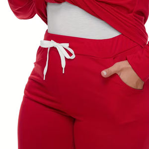 Chándal Deportivo Ligero Informal de Invierno para Mujer al por Mayor, Manga Larga, Poliéster y Algodón, Secado Rápido, Transpirable, Cuello Alto, Suministro OEM - Product Image 6