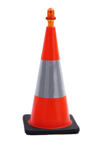 Fournisseur H70 Cône de signalisation en PVC et caoutchouc 70 cm Matériau PC Produit d'avertissement de circulation - Product Image 6