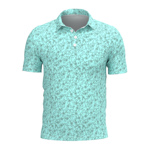 Polos de golf en coton de haute qualité avec impression par sublimation, polyester, spandex, séchage rapide, manches courtes, col, pour hommes - Product Image 4