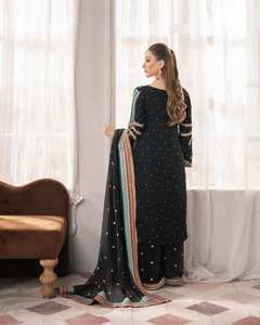 Top y parte inferior del diseñador de la mirada del desgaste del partido con Dupatta - Product Image 5