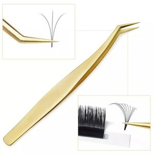 Ensemble de pincettes d'extension de cils en acier inoxydable de bonne qualité, à pointe droite et incurvée, pincettes de Volume de cils - Product Image 6