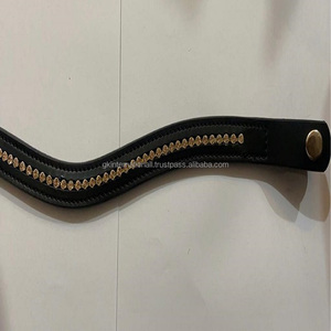 Venta al por mayor de Productos Ecuestres para caballos, cristales de cuero genuino, diamantes de imitación, cadena mega ostentosa, banda para cejas de caballo - Product Image 3