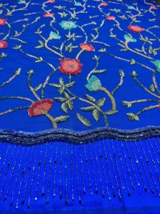 Luxury Hand Beaded Embroidered <b>Net</b> <b>Fabric</b> for Garments Woven Lace Used for Weddings - Product Image 4