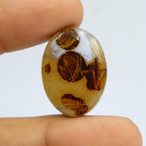 27X20X6MM หินโมราอัญมณีทรงรีทรงโค้งตามธรรมชาติสำหรับทำเครื่องประดับ - Product Image 1