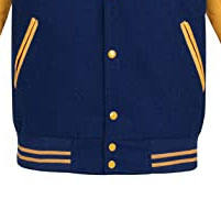 Vestes universitaires tendance pour hommes avec manches en simili cuir, col rond, doublure en laine douce, commande en gros disponible - Product Image 3