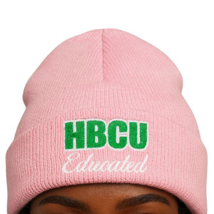 Bonnet rose en acrylique brodé en chenille, thème Sororité grecque Divine Nine, pour étudiants HBCU, accessoire de mode personnalisé - Product Image 4
