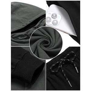 Chándales personalizados, conjuntos de Jogger, logotipo de alta calidad, chándal acampanado para hombre y Sudadera con capucha, conjunto de 2 piezas, pantalones de chándal de algodón con capucha - Product Image 5