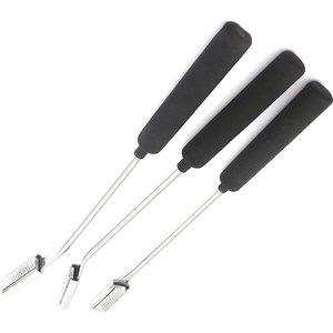 Juego de escofina de flotador Dental equino de 3 piezas, escofina hacia abajo, hacia arriba y recta, mango negro duradero, instrumentos veterinarios, Odontología de caballos - Product Image 3