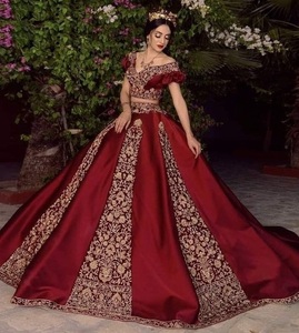 Vestido de LATEST--BEAUTIFUL con cuentas de cristal embellecedoras, piedra de vidrio y trabajo DABKA ZARDOZI, BRIDAL--FLARED---CAFTAN, 2023 - Product Image 1