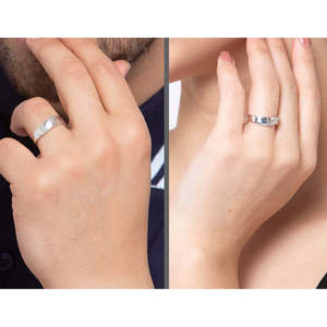 NOVAMART Fine Buy Premium 925 Pure Sterling Silver Men's <b>Ring</b> Rhodium & Gold Plated with Zircon Inlay <b>Couple</b> Jewelry Wholesale E - Product Image 4