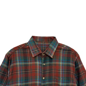 OEM Factory Direct USA Size Flannel Shirt Custom Label Embroidery Logo Long Sleeve Checked Shirt Flannel Clothing <b>Trucker</b> <b>Jacket</b> - Product Image 4