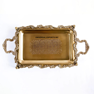 Plateau de service à chocolat rectangulaire fait main nouveau design élégant plateau en métal de fantaisie de vente chaude durable écologique pour - Product Image 5