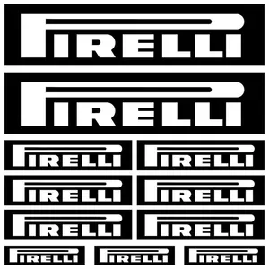 Ensemble d'autocollants pour pneus Pirelli Performance, taille personnalisée, autocollant pour jantes pour la décoration du logo - Product Image 1