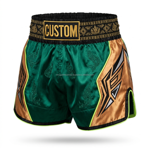 Pantalones Cortos de Muay Thai de Satén Premium, Personalizables con Logotipo Bordado, para Artes Marciales y Kickboxing, Venta al Por Mayor - Product Image 3