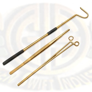 Ensemble professionnel de pinces à serpents, pinces à nourrir et pinces hémostatiques |   Revêtement PVD Cuivre Noir Bleu Or |   Reptile en acier inoxydable - Product Image 3