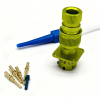 Connecteur circulaire de la série D38999, fiche aviation femelle droite haute précision en alliage d'aluminium avec coupelle à souder, modèle ZH23-3/14B-12-B Kewei
