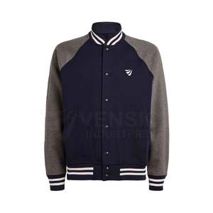 High Street Men's Lettermen <b>Jacket</b> Custom Stand Collar Summer <b>Fleece</b> Windproof Custom Colors & Logo OEM Service - Product Image 1