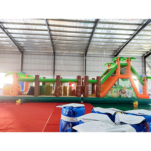 Nuevo Diseño de Pista de Obstáculos Inflable Unisex, Juego Deportivo de PVC con Temática de Jungla Gigante, Gran Desafío Interactivo de Formación de Equipos - Product Image 2