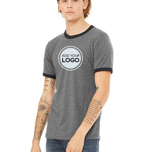 Coton Ringer Bella + Canvas T-shirt en jersey chiné profond/noir pour homme - Product Image 1