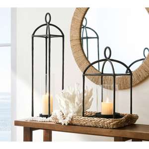 New Handmade Premium Quality <b>Metal</b> <b>Candle</b> <b>Holder</b> <b>Black</b> Powder Coated Finished 6 Glass Insert Stand <b>Candle</b> <b>Holder</b> - Product Image 3