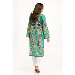 Camisa Bohemia con Estampado Cruzado y Cuello Camisero, Estampado Floral para Primavera/Verano IPS-55037 - Product Image 1