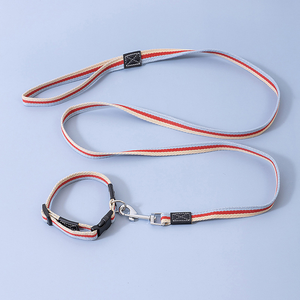 Gran oferta, juego de correa de lona duradera de alta calidad para mascotas, herramienta de entrenamiento para perros de liberación rápida con bufanda de piel, decoraciones de remache de encaje - Product Image 3