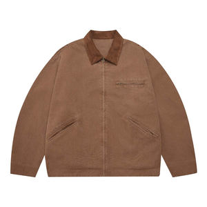 Chaqueta de Lona de Invierno Vintage para Hombre, Talla Grande, Cuello Camisero, Ropa de Trabajo Clásica de Algodón, Logotipo Personalizado OEM, Prenda Exterior de Moda - Product Image 2