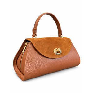 Bolso Estructurado en Gamuza Genuina y Cuero Dollaro - Hecho en Italia - Art. 26152 - Product Image 3