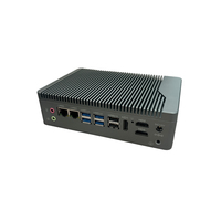 Ordinateur intelligent Intel N97 pour usine, mini PC sans ventilateur, châssis en aluminium, double réseau, 6 ports COM, solution industrielle IoT multi-affichage