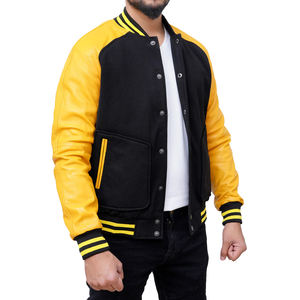 OEM de fábrica personalizado Vintage Varsity Bomber chaqueta a prueba de viento transpirable poliéster/algodón al por mayor proveedor de ropa deportiva - Product Image 3