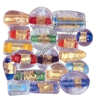 Perles d'espacement ovales en verre de 10 mm faites à la main, effet craquelé Bubblegum, pour la fabrication de bijoux et bracelets, tailles assorties, meilleure qualité