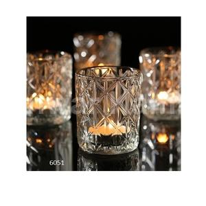 Clear <b>Glass</b> Votive Tea Light <b>Candle</b> Holders <b>for</b> Christmas Home Decor-Handmade Table Showpieces - Product Image 1