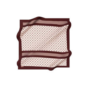 Burgundy Silk Patterned <b>Square</b> <b>Scarf</b> - Product Image 1