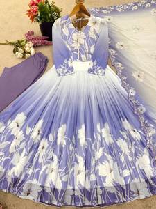 Vestido de Fiesta Reversible Informal de Alta Calidad al por Mayor, Ropa de Diseñador de Inspiración, Marcas Famosas, Vestido de Mujer con Dupatta, Tela Pesada de Imitación - Product Image 3